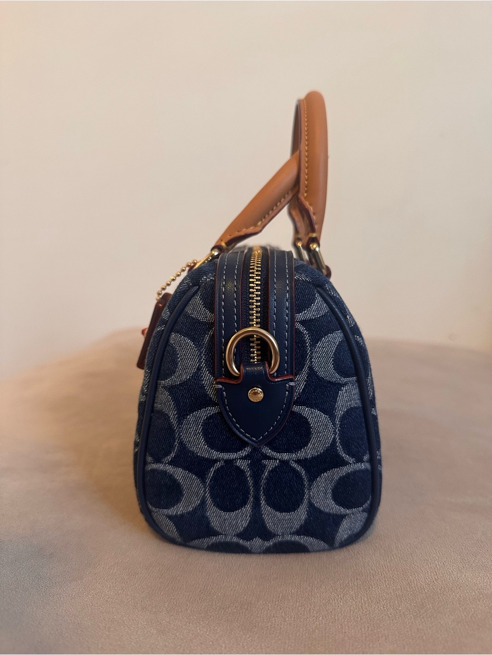Coach Signature Denim Mini Rowan - Picture 7 of 14